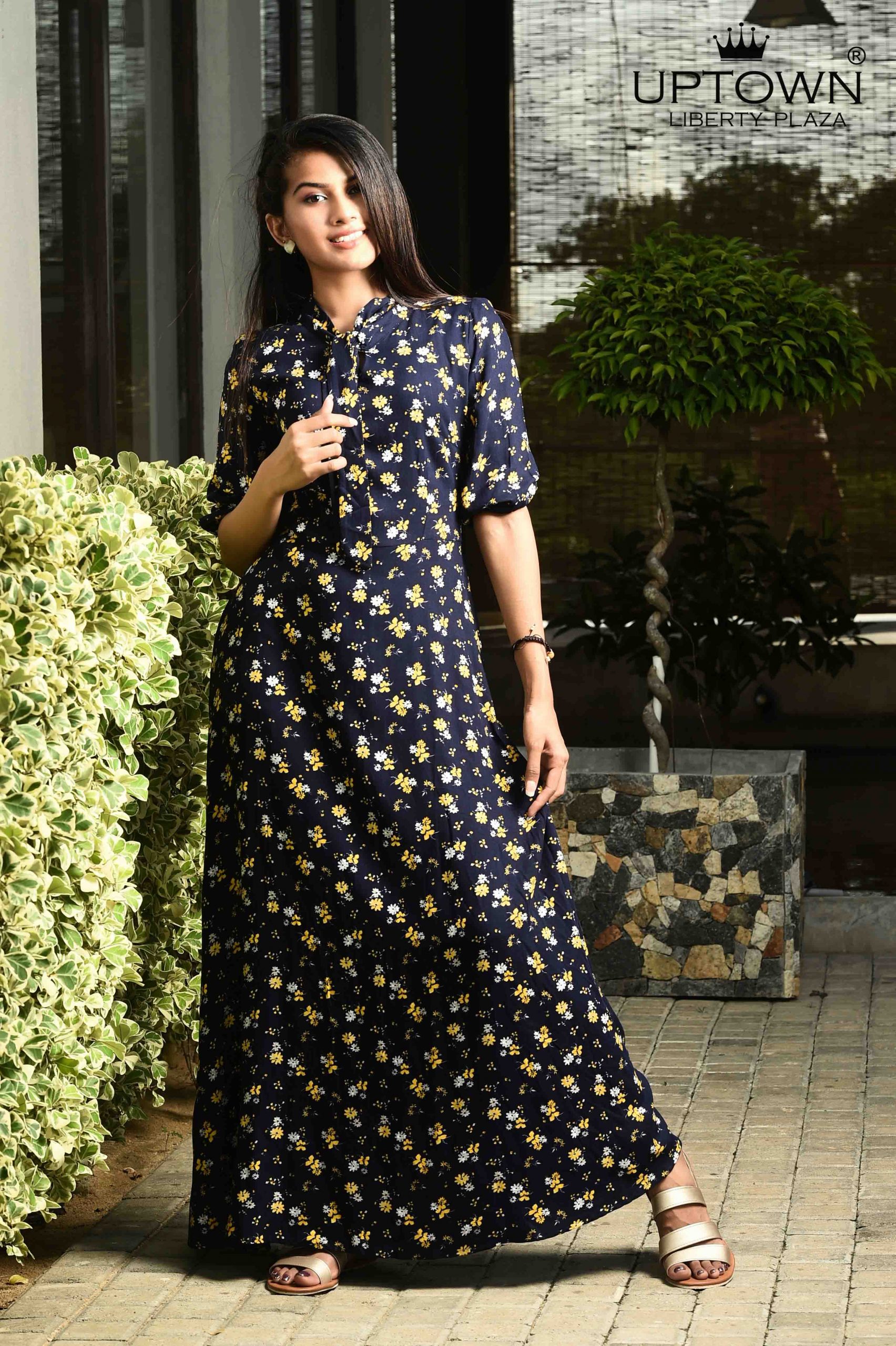 casual long frock designs for ladies